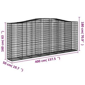 Panier de gabion 3017642-34 (lot de 9) Hauteur : 180 cm