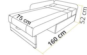 Ecksofa Kacper Grau - Holzwerkstoff - 110 x 65 x 80 cm