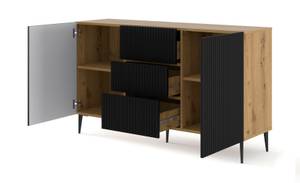 Sideboard RAVENNA B SB150 2D3D Beige - Schwarz