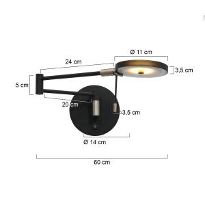 Applique Murale LED Turound Matière plastique / Aluminium - 1 ampoule