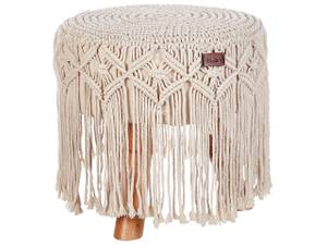 Tabouret NAWABAD Beige - Marron - Fibres naturelles - 40 x 50 x 40 cm