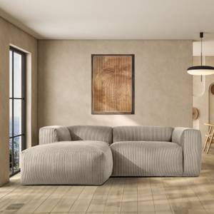 Ecksofa BUFFO 4-Sitzer Beige - Breite: 237 cm - Armlehne beidseitig montierbar - Ecke davorstehend links - Ottomane davorstehend links