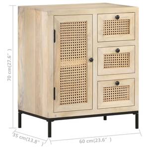 Sideboard 323508 Braun - Metall - Massivholz - Holzart/Dekor - 60 x 70 x 35 cm