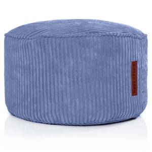 Tabouret pouf "Cord" 45x25cm Bleu - Textile - 45 x 25 x 45 cm
