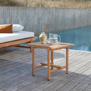 Gartentisch Fado Braun - Massivholz - Holzart/Dekor - 60 x 50 x 49 cm