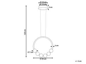 Lampe suspension FANE Doré - Métal - 35 x 120 x 14 cm