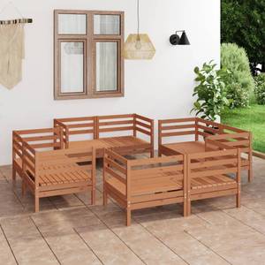 Garten-Lounge-Set Braun - Massivholz - Holzart/Dekor - 64 x 63 x 64 cm