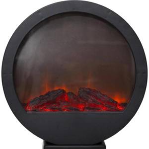 Dekorative Tischleuchte Fireplace Schwarz - Kunststoff - 36 x 35 x 36 cm