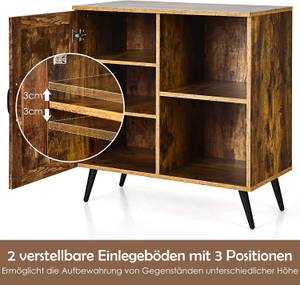 Vintage Sideboard Braun - Holzwerkstoff - 40 x 78 x 76 cm