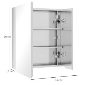 Spiegelschrank 834-526V00SR Silber - Glas - 13 x 60 x 54 cm