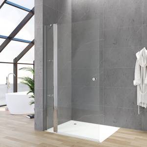 Walk-In Dusche CANNES Silber - Glas - 100 x 187 x 0 cm