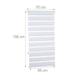 Lot de 2 stores enrouleurs double face Largeur : 70 cm