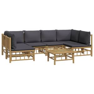 Garten-Lounge-Set 3028492-27 (7-teilig) Braun - Dunkelgrau - Grau