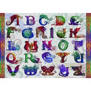 Puzzle Alphabet Drache 1000 Teile Papier - 28 x 6 x 38 cm