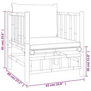 Garten-Lounge-Set 3028492-3 (6-teilig) Braun - Cremeweiß - Weiß