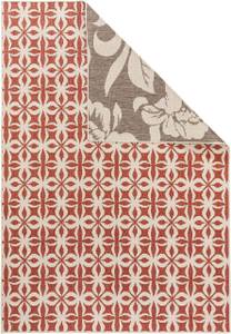 Wendeteppich Terrazzo Beige - Rot - Textil - 140 x 1 x 200 cm