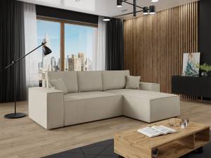 Ecksofa Malaga L Beige - Ecke davorstehend rechts