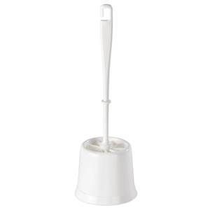WC Bürste ECONOMIC, Farbe weiß, WENKO Weiß - Kunststoff - 12 x 39 x 12 cm