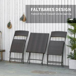 Bistroset 841-093 Braun - Polyrattan - 47 x 84 x 60 cm