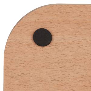 Eckiger Küchenrollenhalter aus Holz Braun - Holzwerkstoff - Echtleder - 13 x 35 x 13 cm