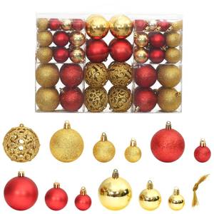 Weihnachtskugel (100er Set) 295555 Gold - Rot