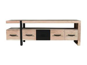 Banc TV JALEBA Noir - Bois manufacturé - 40 x 50 x 148 cm