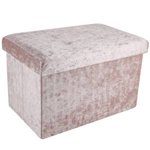 Sitzbank Sitzhocker Sitzwürfel Fußhocker Pink - Textil - 6 x 30 x 49 cm