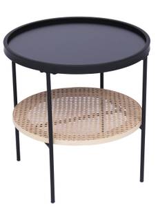 Table d'appoint KIRYU Noir - Rotin - 45 x 46 x 45 cm