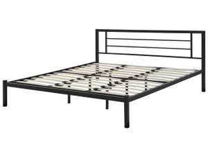 Doppelbett CUSSET Schwarz - Breite: 182 cm