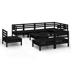 Mobilier de jardin Noir - Bois massif - Bois/Imitation - 64 x 29 x 64 cm