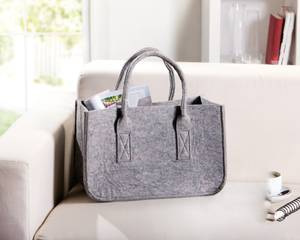 Filz-Tasche Gwen Grau - Textil - 40 x 40 x 22 cm