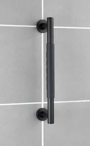 Secura  Badezimmer-Handlauf, Edelstahl Schwarz - Metall - 41 x 5 x 9 cm