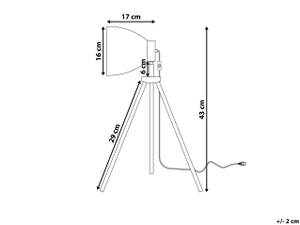 Lampe de table TAMEGA Blanc - Métal - 16 x 43 x 16 cm