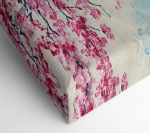 Gehen Sie durch Paris Blossom Wandkunst Weiß - Textil - 81 x 51 x 5 cm