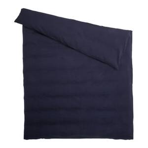 housse de duvet SATIN-SEERSUCKER Bleu nuit - 160 x 210 cm