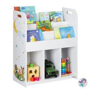 Kinderregal für Bücher und Spielsachen Weiß - Holzwerkstoff - 62 x 75 x 29 cm