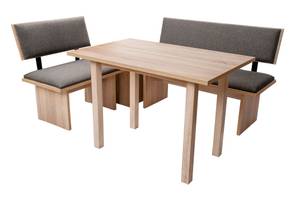 Eckbank 'Die Stilvolle' Ti II (4er Set) Braun - Holzwerkstoff - Kunststoff - 142 x 85 x 182 cm