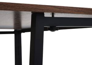Schreibtisch K67 faltbar Schwarz - Braun - Holzwerkstoff - 80 x 76 x 45 cm
