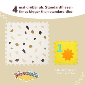 XXL Puzzlematte für Babys - Konfetti Cremeweiß