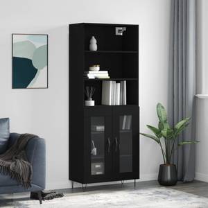 Highboard DE2097 Schwarz - Holzwerkstoff - 34 x 180 x 70 cm