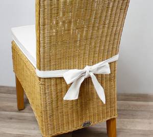 2er Set Sitzkissen Larissa aus Baumwolle Weiß - Textil - 46 x 4 x 42 cm