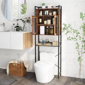 Toilettenschrank NM9079OR Braun - Holzwerkstoff - 24 x 172 x 60 cm