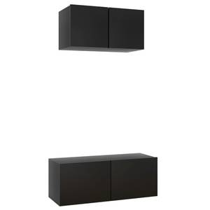 TV-Schrank 2er Set D219 Schwarz - Tiefe: 60 cm