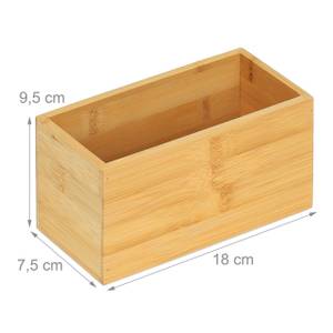 Ordnungsbox Bambus Braun - Bambus - Holzwerkstoff - 18 x 10 x 9 cm