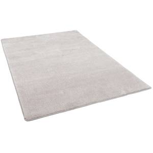 Hochflor Luxus Velours Teppich Touch Grau - Silber - 100 x 100 cm