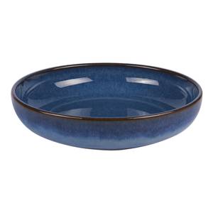 Assiette creuse Uno Bleu Cobalt  (lot de Bleu - Céramique - 22 x 1 x 22 cm