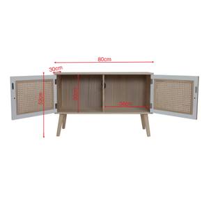 Sideboard Kengai Weiß - Holz teilmassiv - 30 x 52 x 80 cm