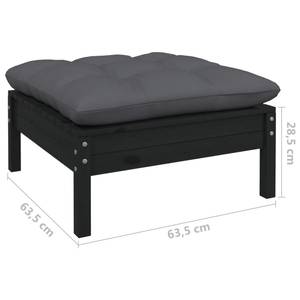 Garten-Lounge-Set Schwarz