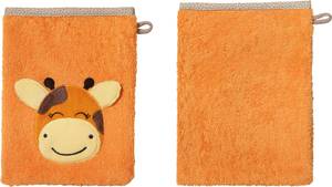 Kinder-Waschhandschuh 2er-Pack 161357 Orange - Textil - 15 x 1 x 21 cm
