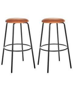 Tabouret de bar MORTON Noir - Orange